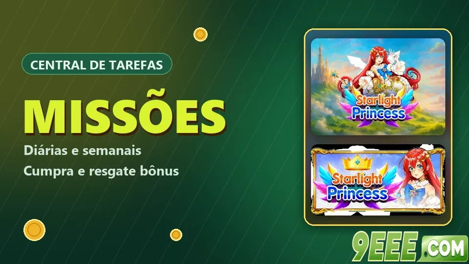 Central de Tarefas com missões e bônus